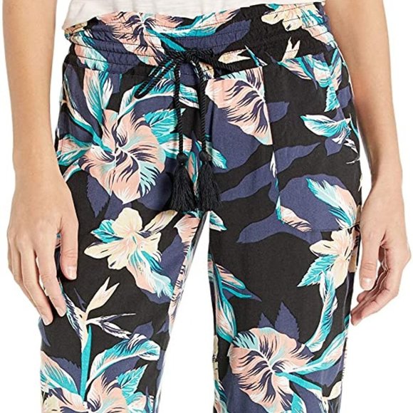 Roxy Oceanside Printed Pants Anthracite  Tropical - Picture 2 of 2